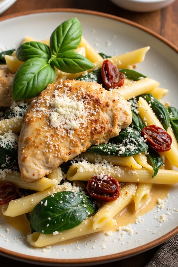 creamy tuscan chicken pasta