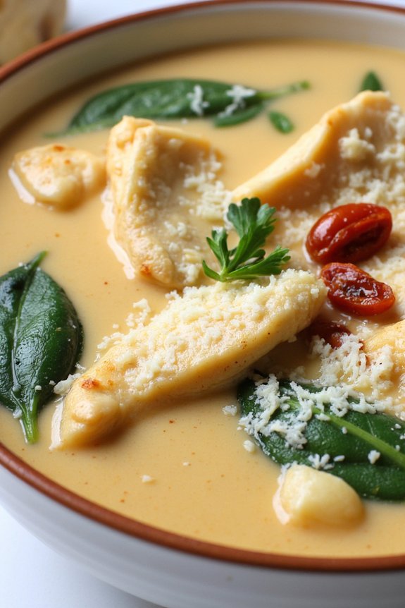 creamy tuscan chicken soup
