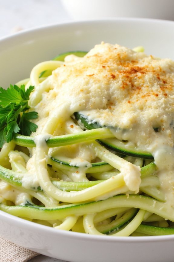 creamy zucchini alfredo recipe