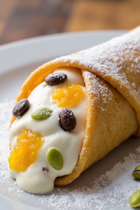 crispy cannoli with ricotta