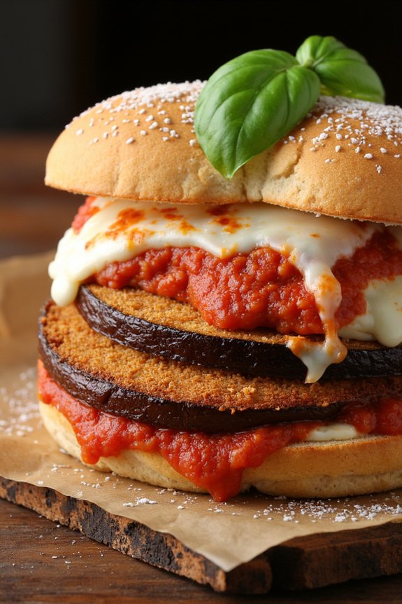 crispy eggplant sandwich delight