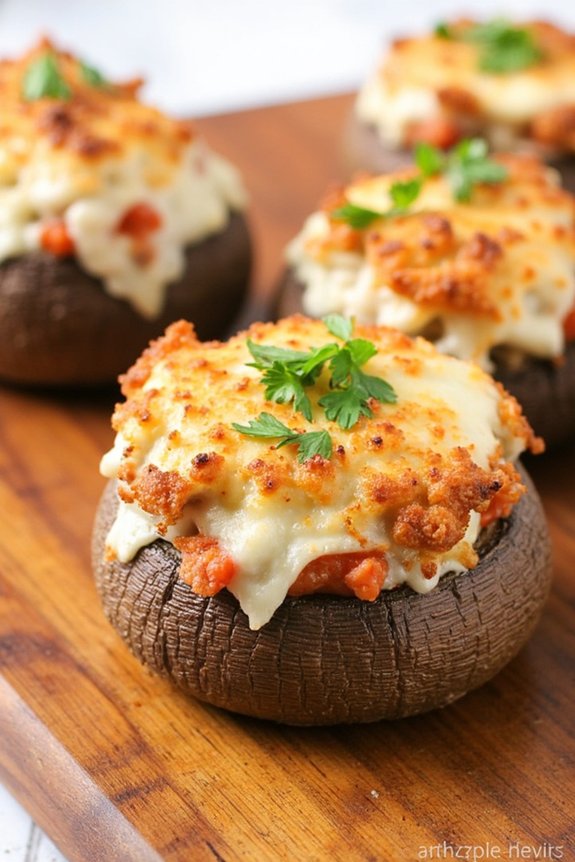 crispy italian stuffed mushrooms