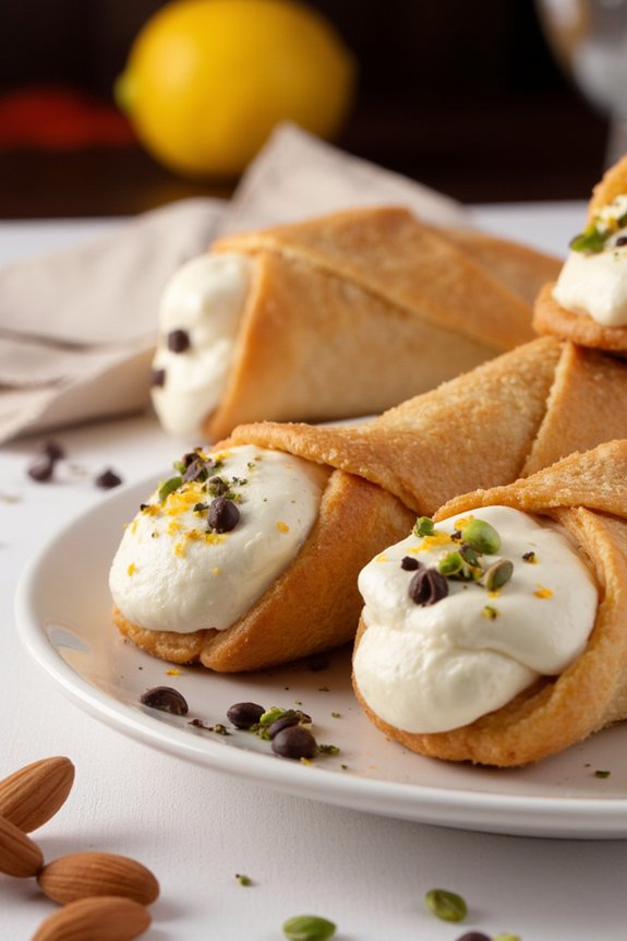 dairy free almond ricotta cannoli
