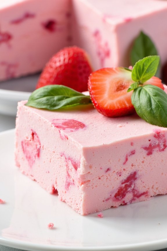 dairy free strawberry basil dessert