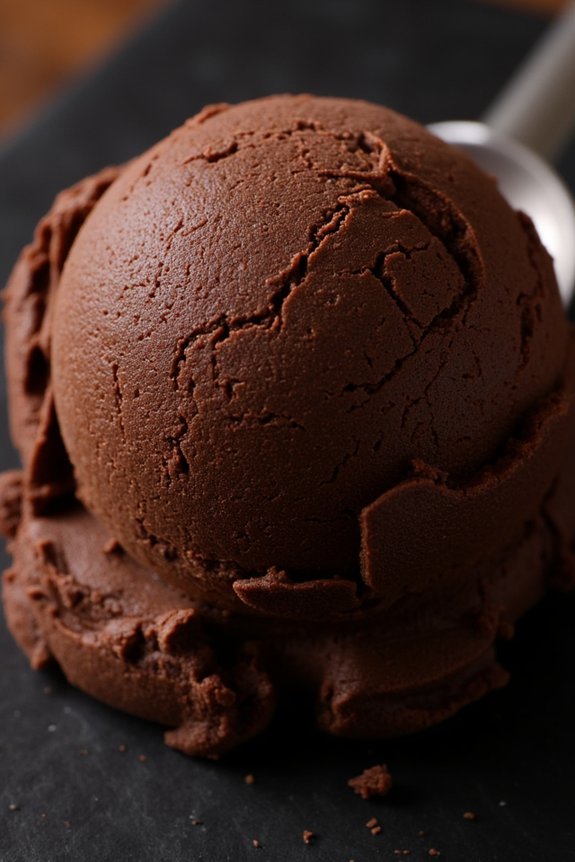 decadent homemade chocolate gelato