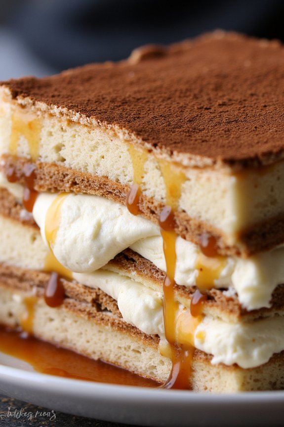 decadent salted caramel tiramisu