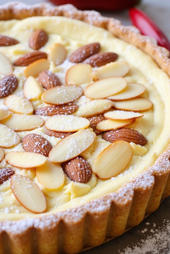 delicate almond ricotta tart