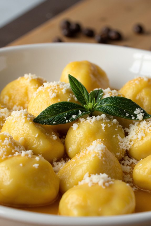 delicate spinach ricotta dumplings