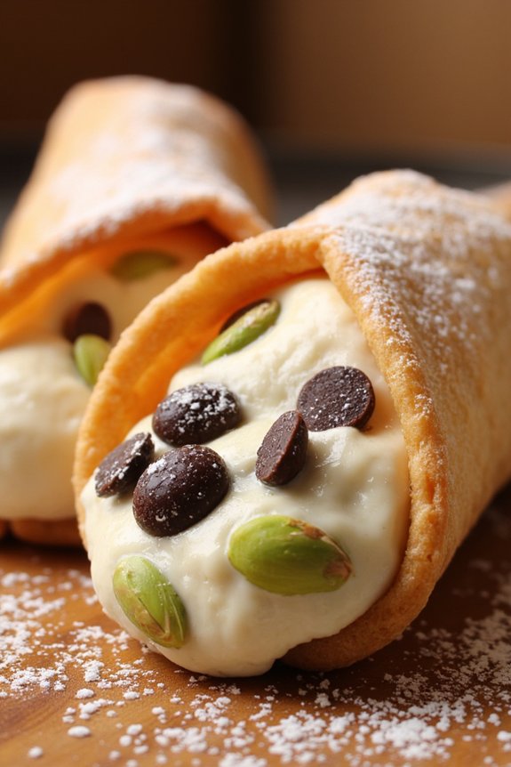delicious homemade italian cannoli