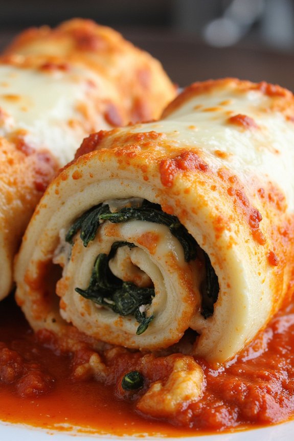 delicious individual lasagna roll ups