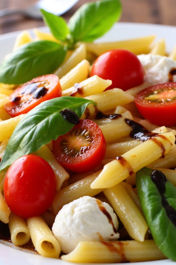 delightful caprese pasta dish