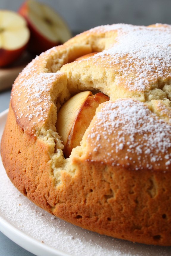delightful rustic apple cake