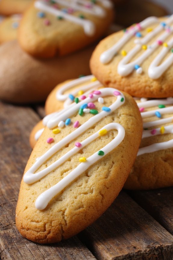 easter cookies with colorful icing