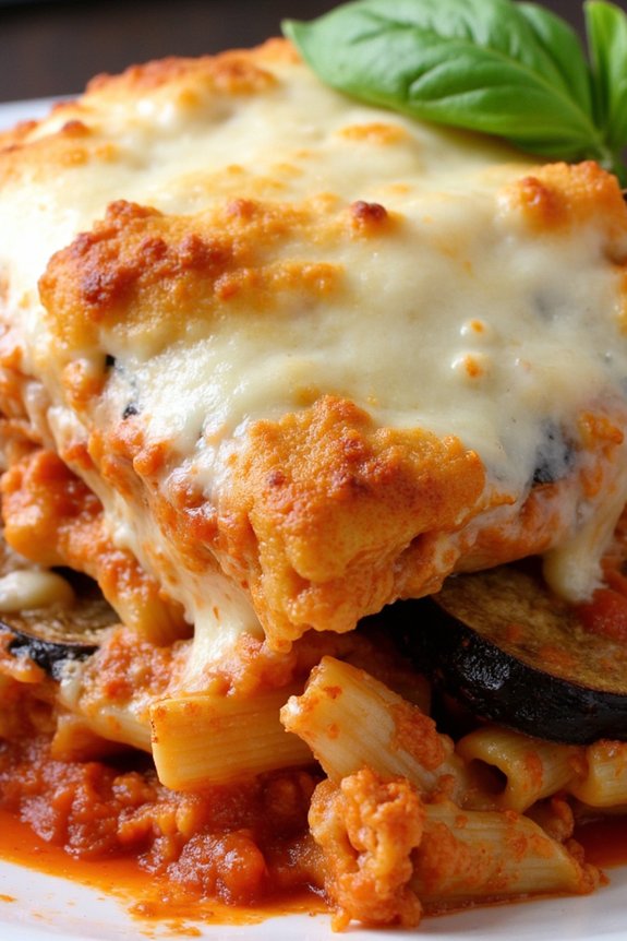 eggplant parmesan pasta casserole