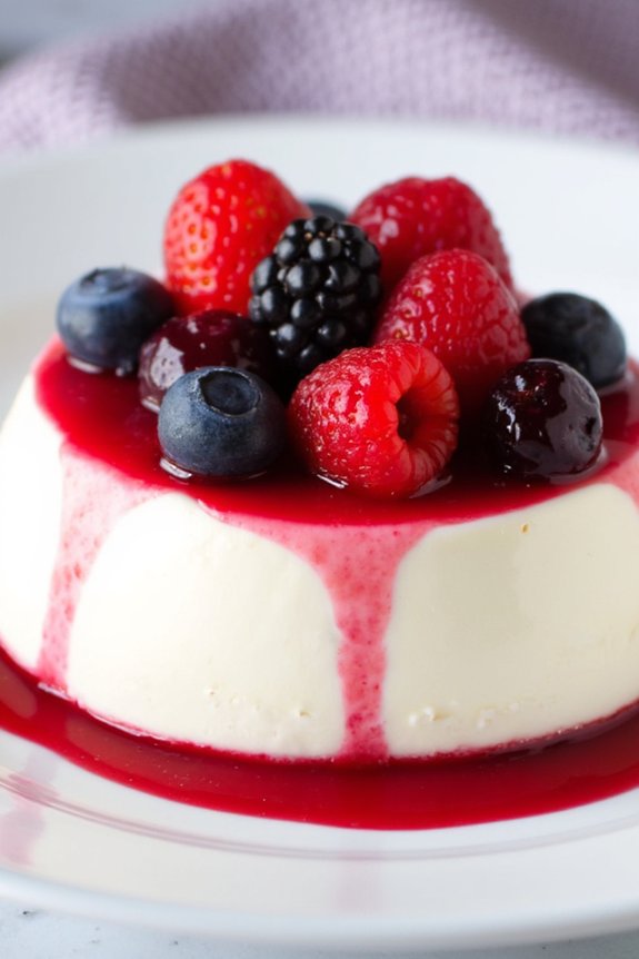 elegant berry panna cotta