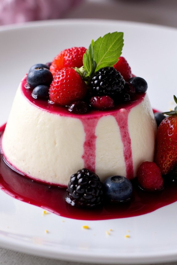elegant berry panna cotta