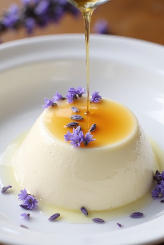 elegant honey lavender dessert