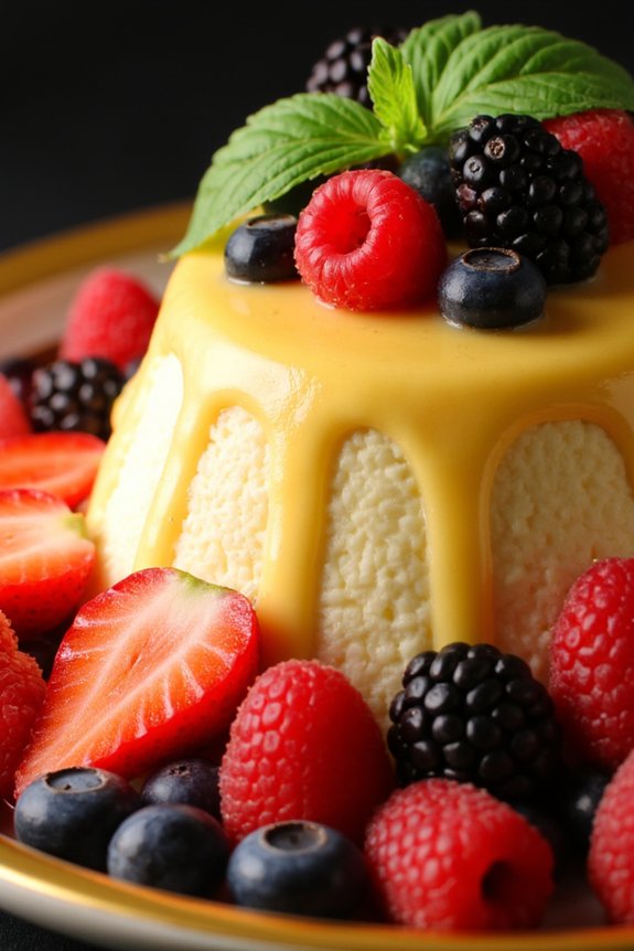 elegant italian berry custard