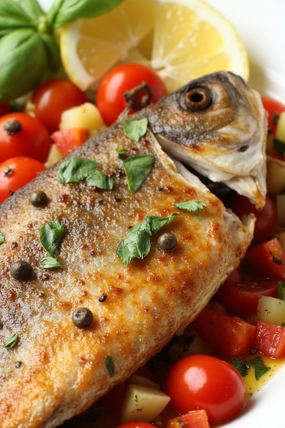elegant mediterranean fish dish