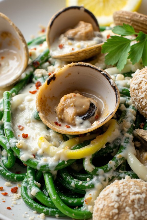 elegant spinach linguine dish