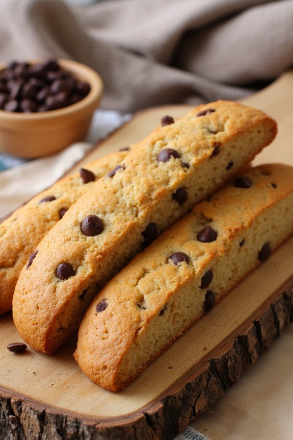 espresso chocolate chip biscotti