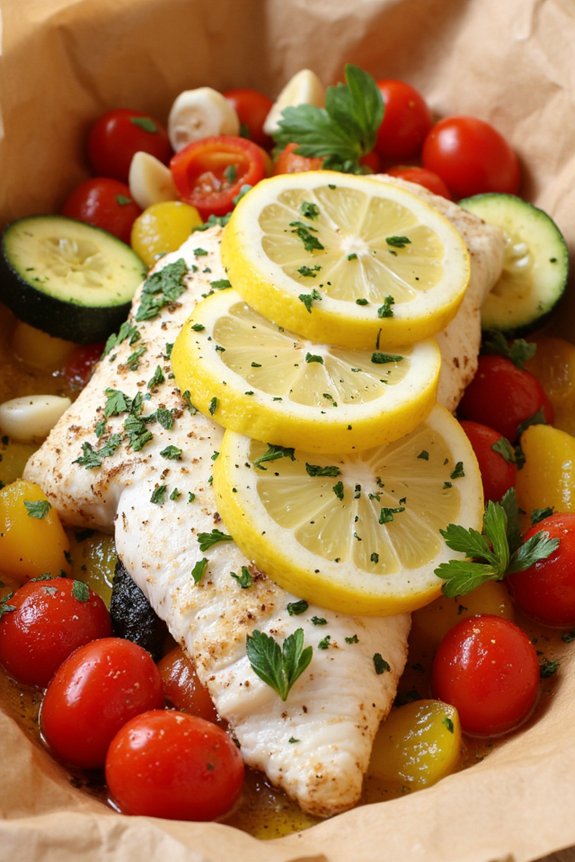 fish baked in parchment