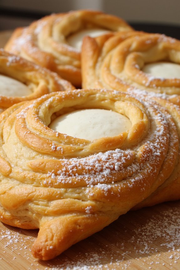 flaky pastry with ricotta