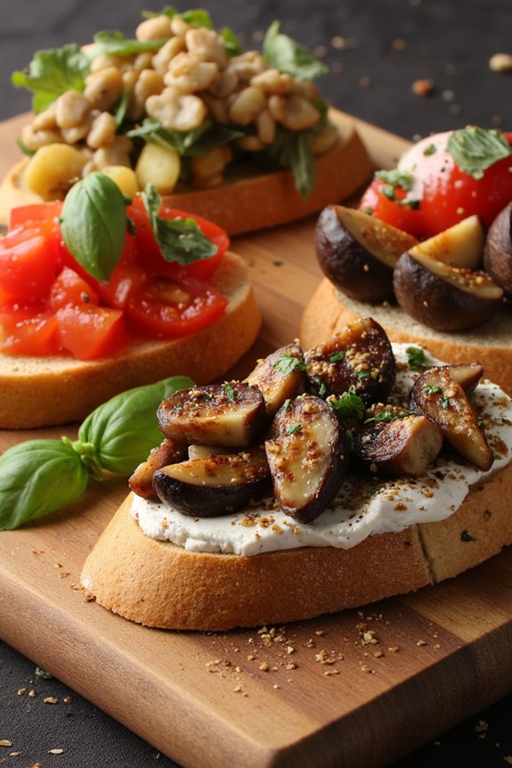 flavorful italian bruschetta trio