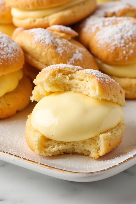 fluffy italian cream puffs