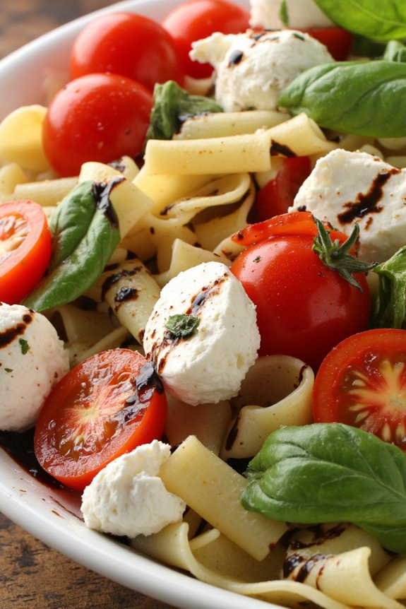 fresh caprese pasta salad