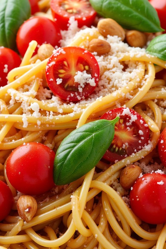 fresh cherry tomato spaghetti