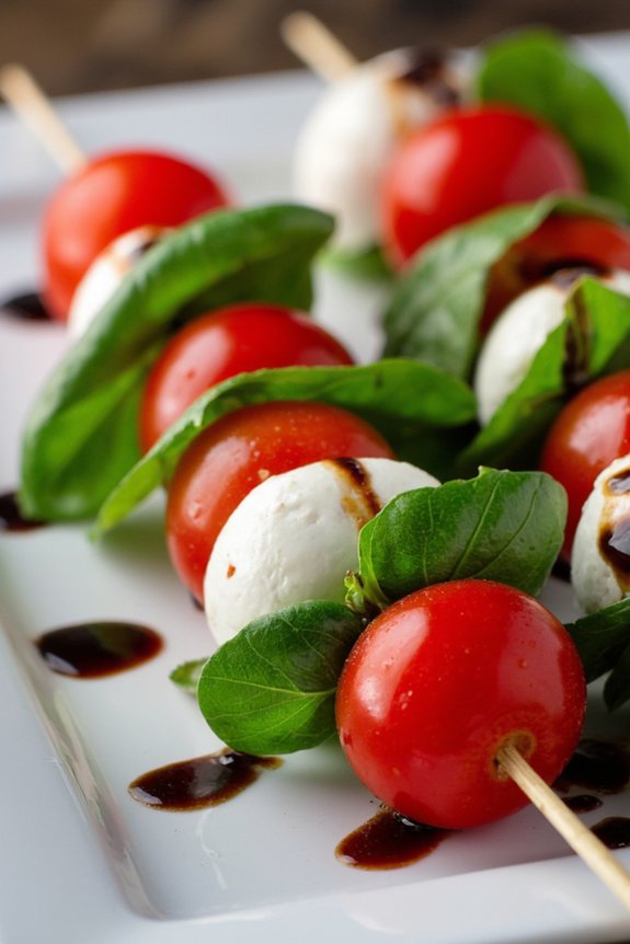 fresh flavorful caprese skewers