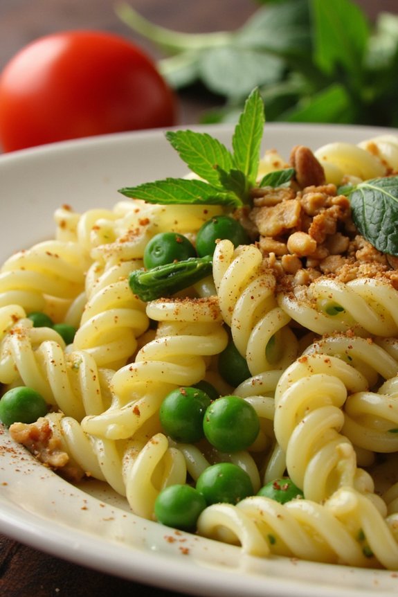fresh pea mint pasta