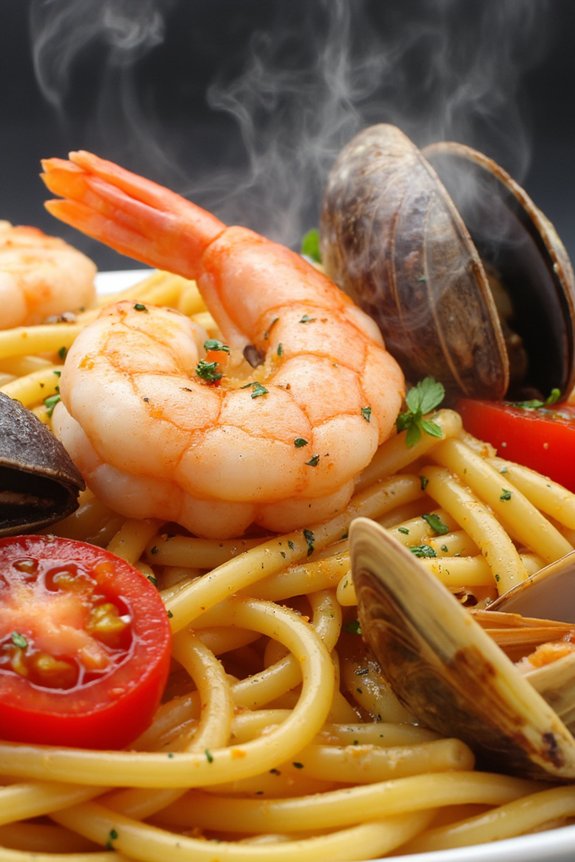 fresh seafood pasta delight