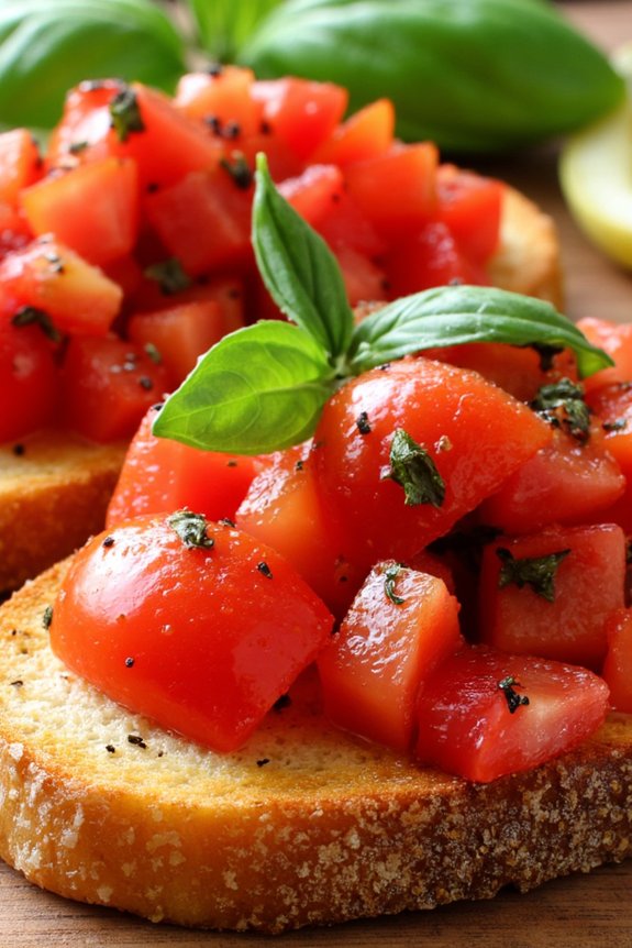 fresh tomato basil bruschetta