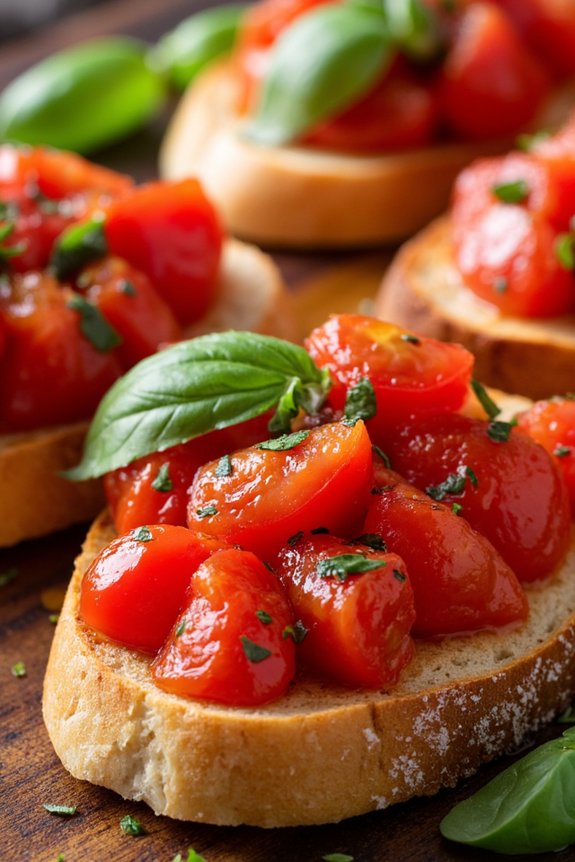 fresh tomato basil bruschetta
