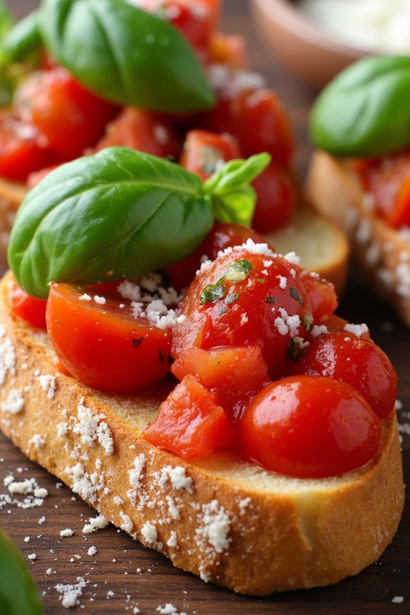 fresh tomato basil bruschetta