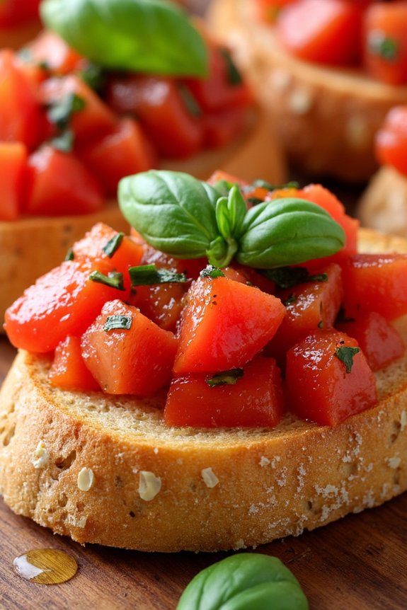 fresh tomato basil bruschetta