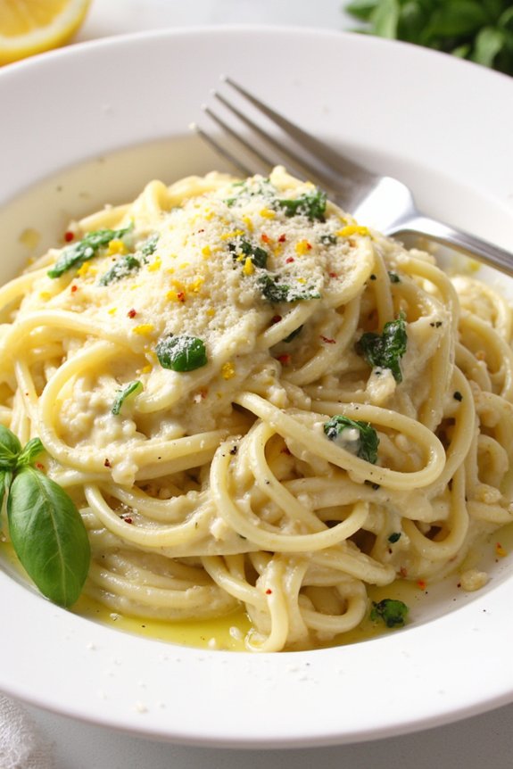 garlic herb ricotta pasta