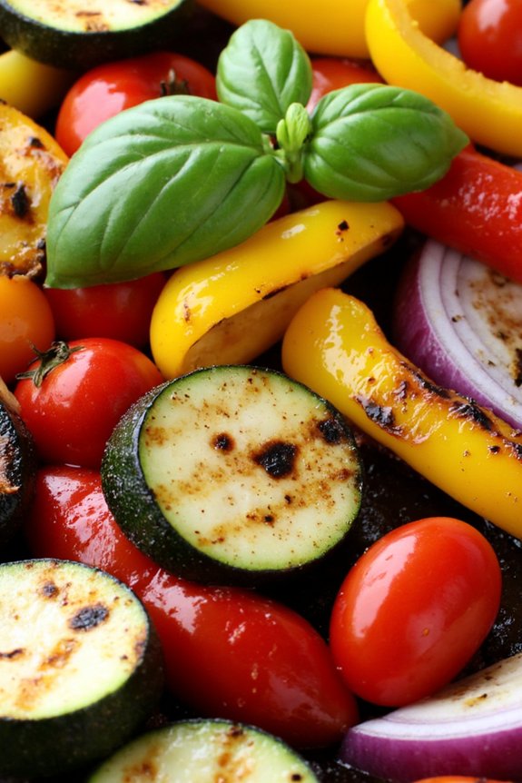 garlic lemon marinated vegetables