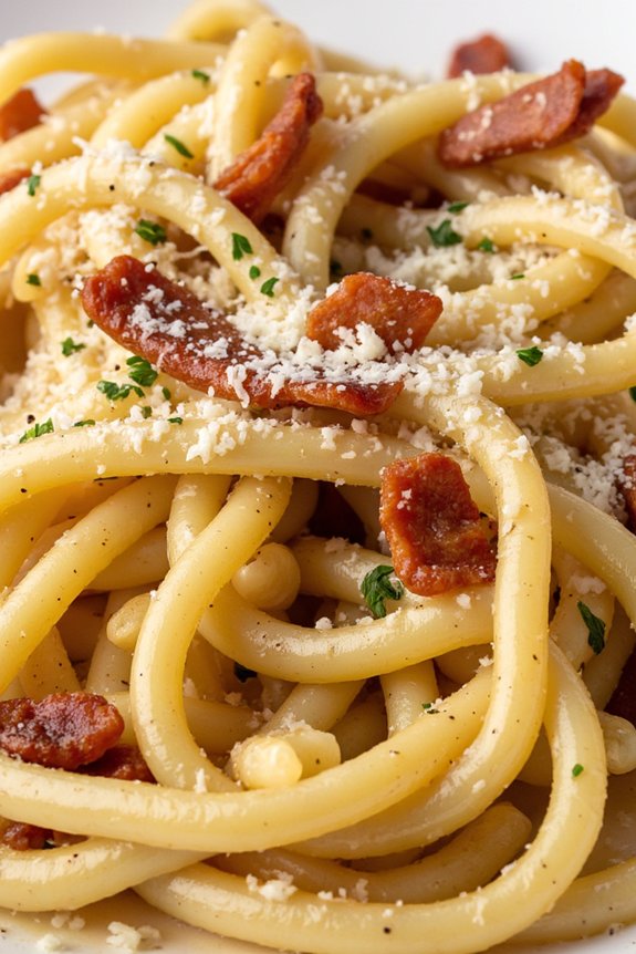 garlic pancetta bucatini recipe