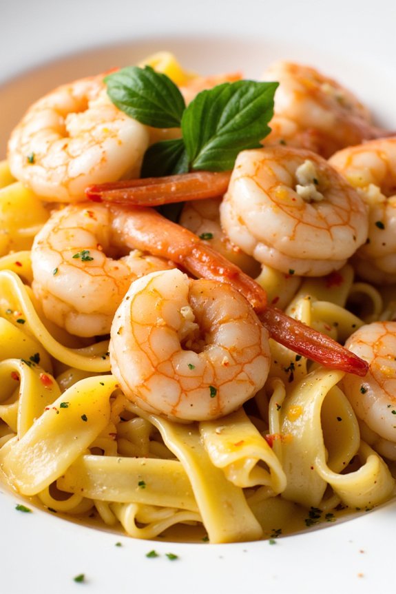 garlic shrimp pasta delight