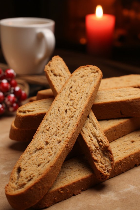 gingerbread biscotti holiday treat