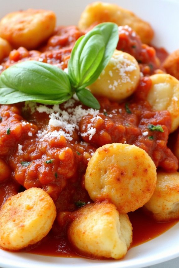 gluten free gnocchi with tomato sauce