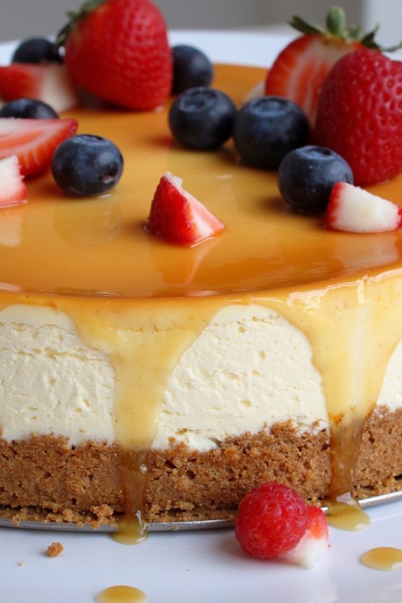 gluten free ricotta honey cheesecake