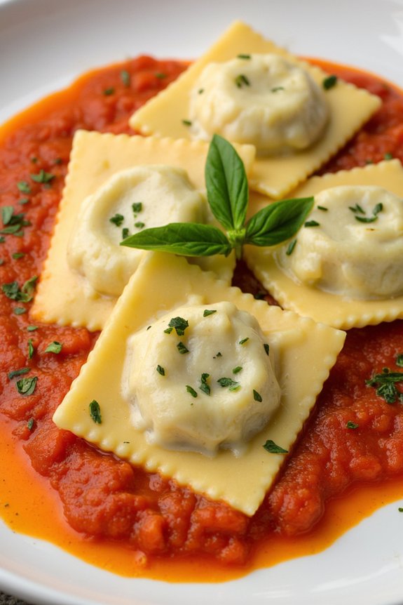 gourmet goat cheese ravioli