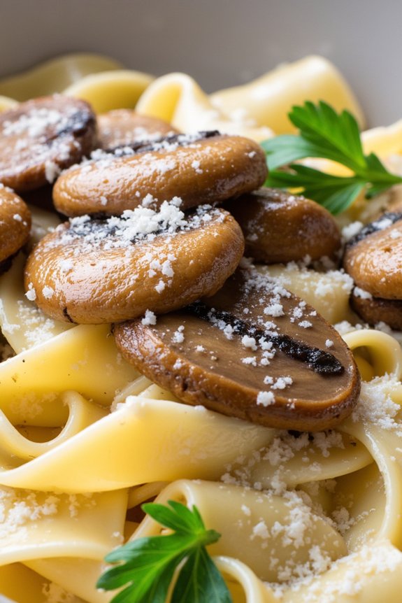 gourmet mushroom truffle pasta