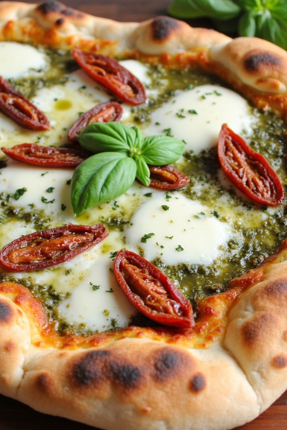 gourmet sun dried tomato pizza