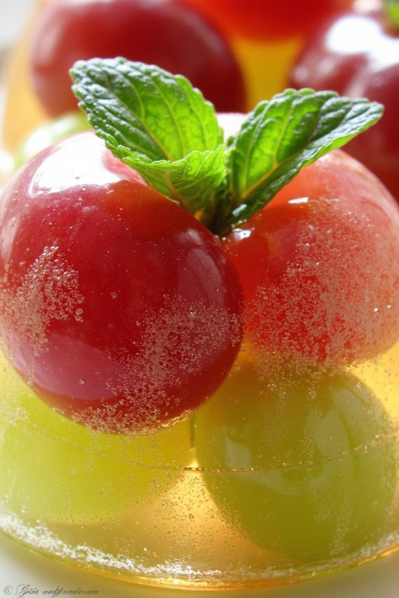 grapes infused prosecco jelly