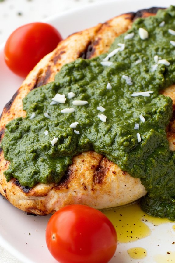 grilled chicken with pesto